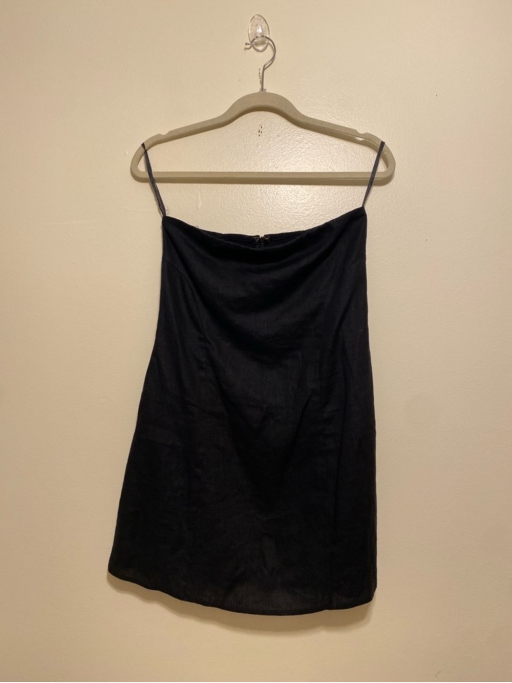 DISSH Linen Strapless Mini Dress - Black AU10 / US 6